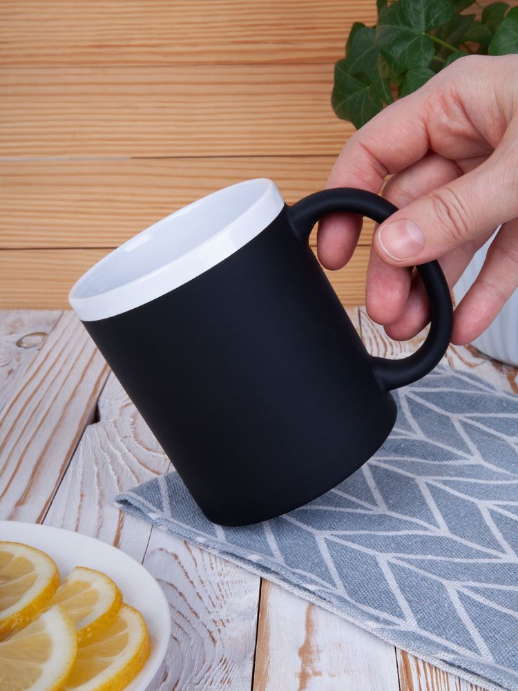 Кружка StopSpot с покрытием софт-тач, черная / Миниатюра WWW (1000)