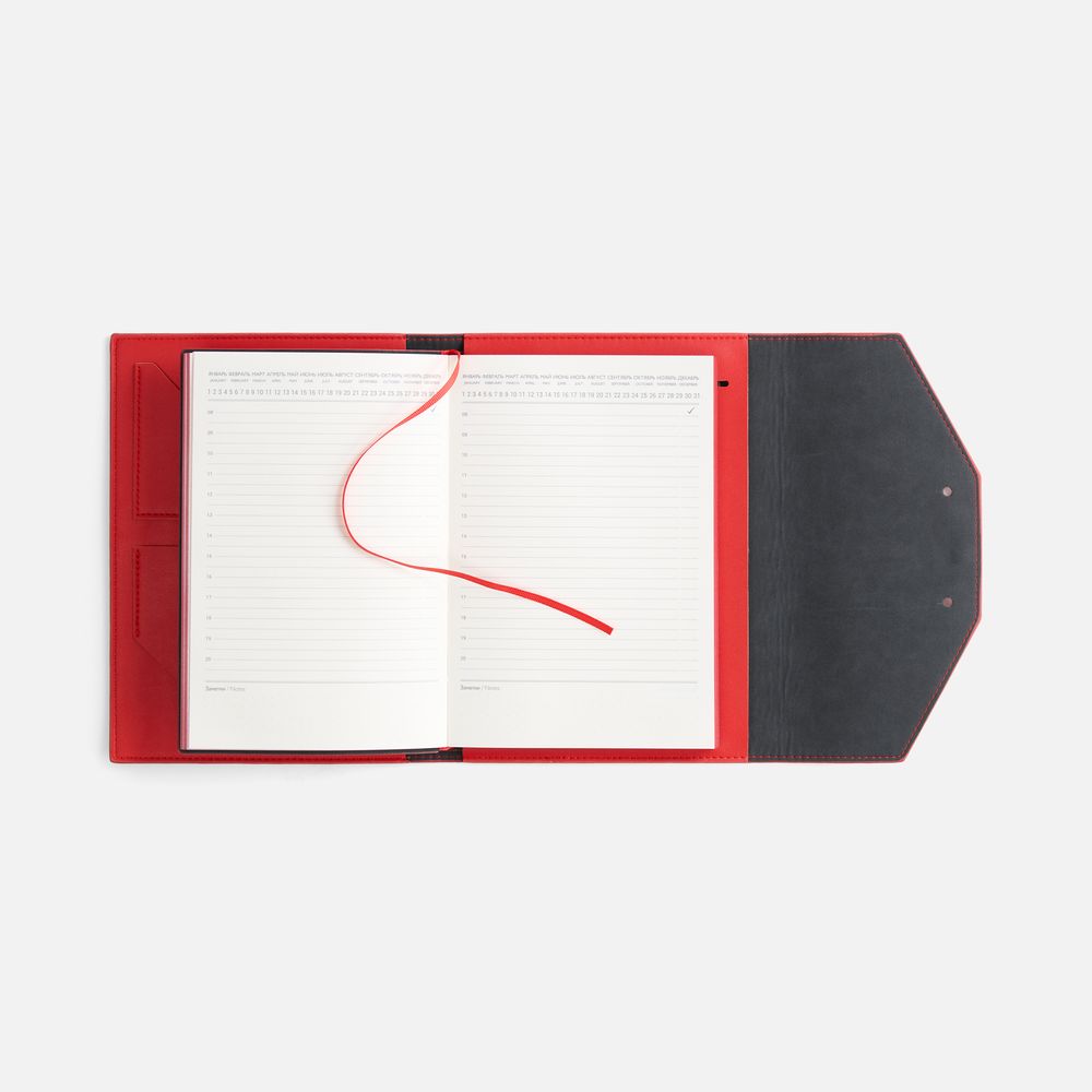 Ежедневник-органайзер Clean Slate, недатированный, красный / Миниатюра WWW (1000)