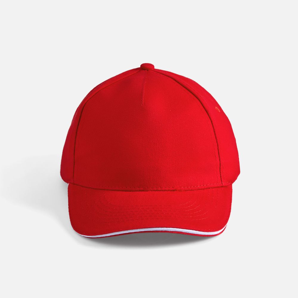 Бейсболка Long Beach, красная с белым / Миниатюра WWW (1000)