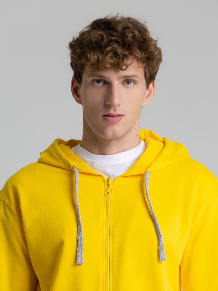 Толстовка на молнии с капюшоном Unit Siverga, желтая / Миниатюра WWW (1000)