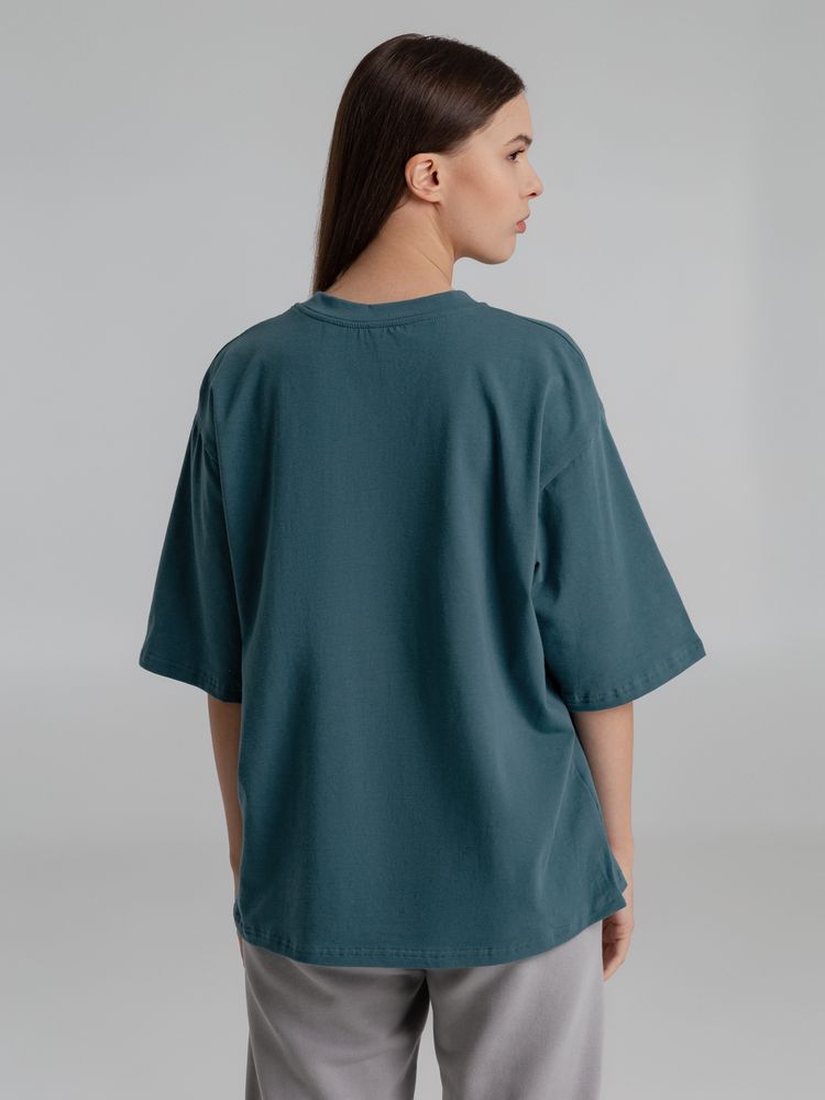 Футболка оверсайз Slope, бирюзовая (морская волна) / Миниатюра WWW (1000)