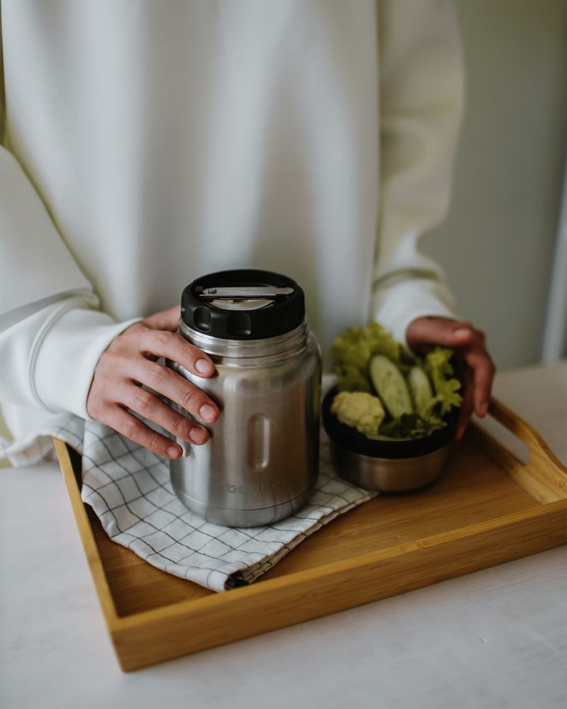 Термос для еды Jerrycan 700, вакуумный, стальной матовый / Миниатюра WWW (1000)