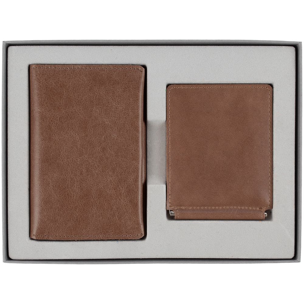 Набор Apache Billfold, коричневый (какао) / Миниатюра WWW (1000)