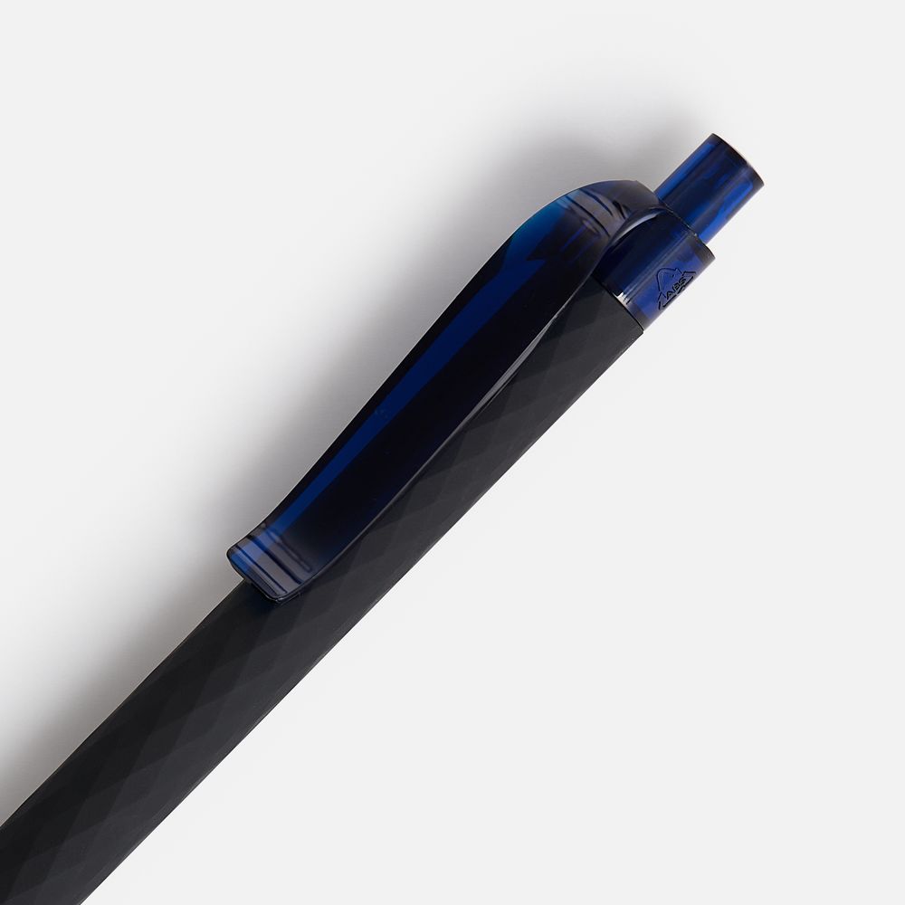Ручка шариковая Prodir QS01 PRT-P Soft Touch, черная с синим / Миниатюра WWW (1000)