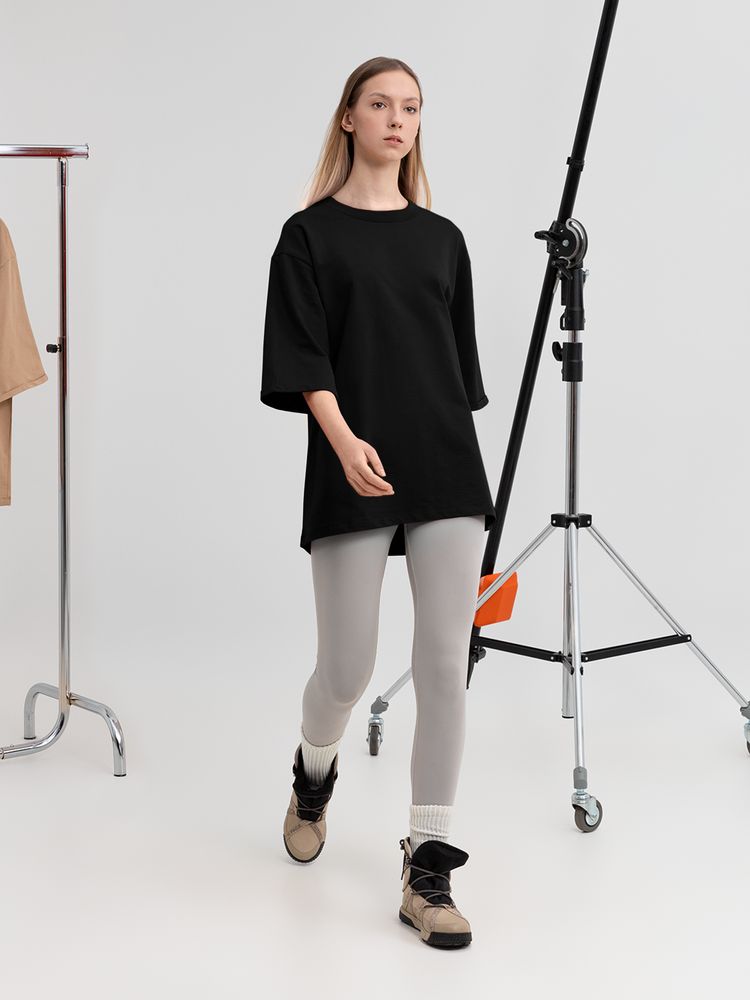 Футболка оверзайз унисекс Kosmos 2.0, черная / Миниатюра WWW (1000)