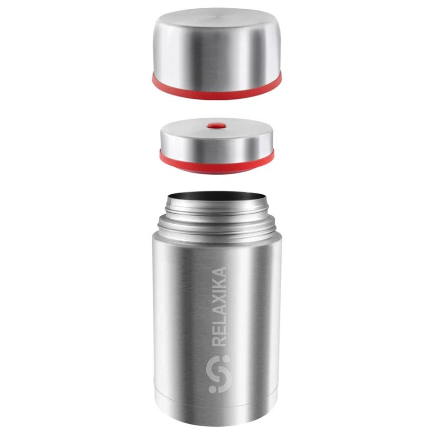 Термос для еды Relaxika 1200, в чехле, стальной / Миниатюра WWW (1000)
