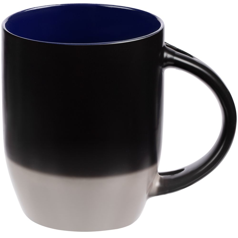 Кружка-хамелеон Melty с ложкой, черная с синим / Миниатюра WWW (1000)