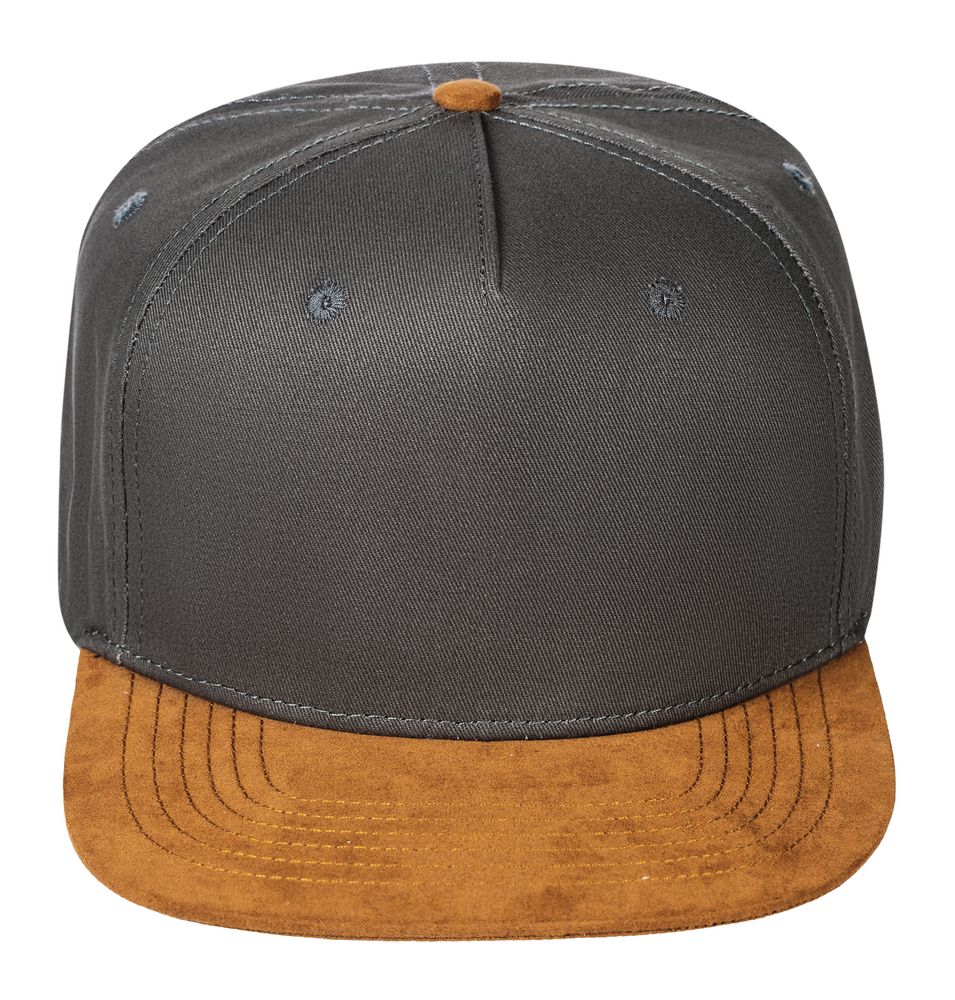 Бейсболка Foreside с прямым козырьком, серая с коричневым / Миниатюра WWW (1000)