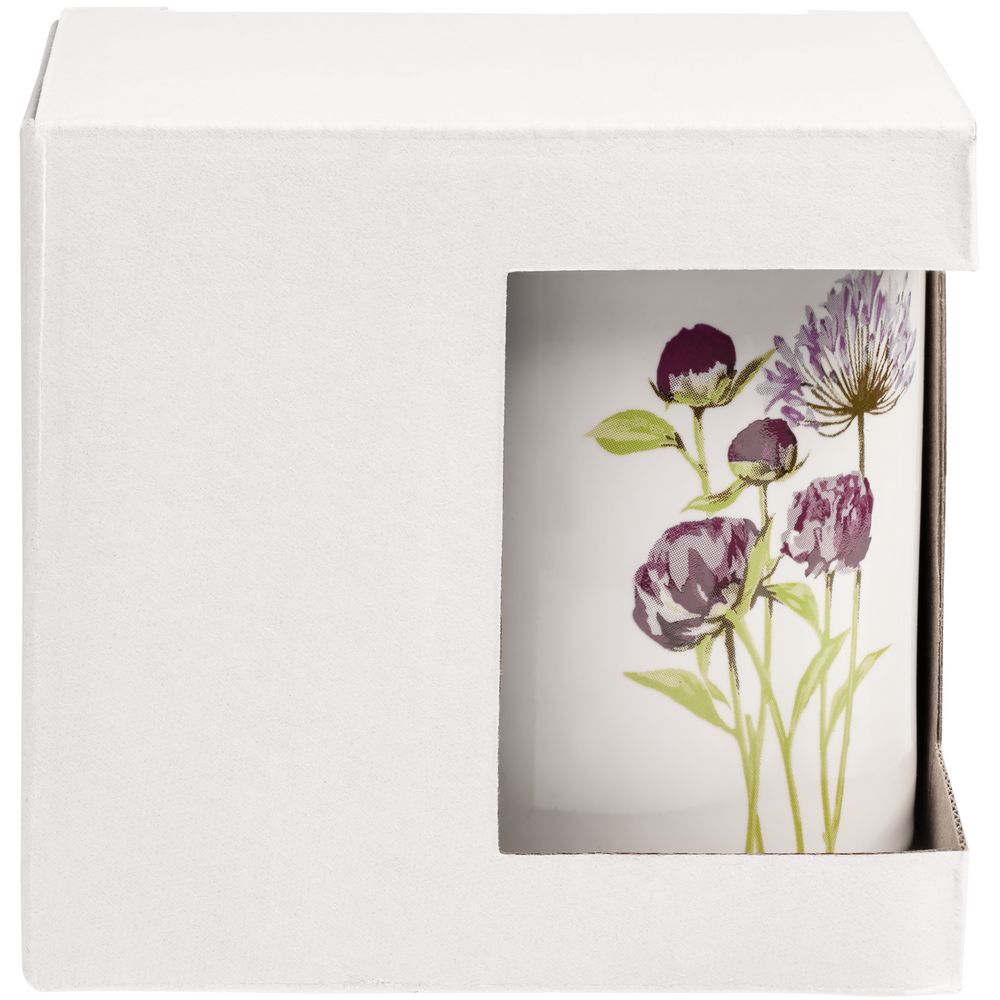 Коробка для кружки с окошком, белая / Миниатюра WWW (1000)