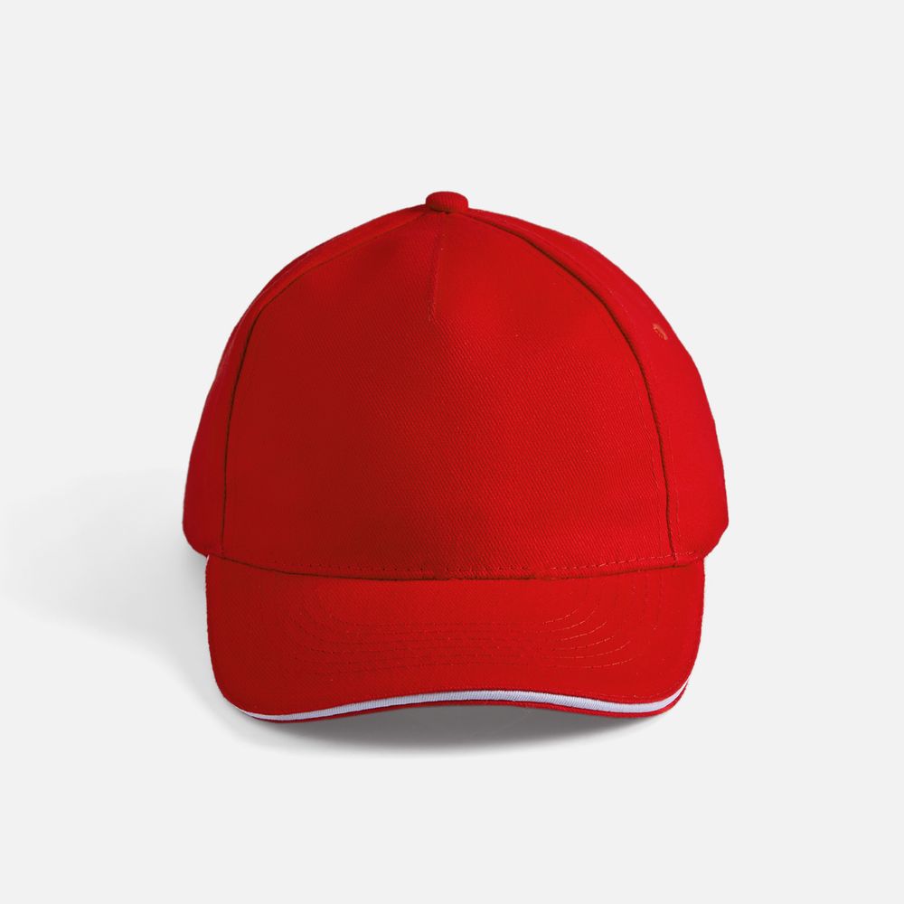 Бейсболка Long Beach, красная с белым / Миниатюра WWW (1000)