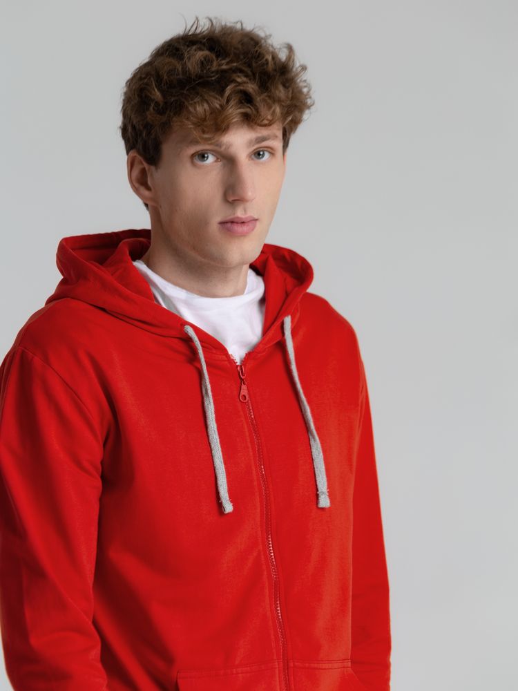 Толстовка на молнии с капюшоном Unit Siverga, красная / Миниатюра WWW (1000)