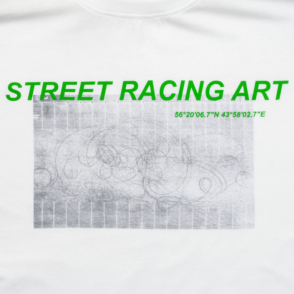 Футболка Street Racing Art, белая / Миниатюра WWW (1000)