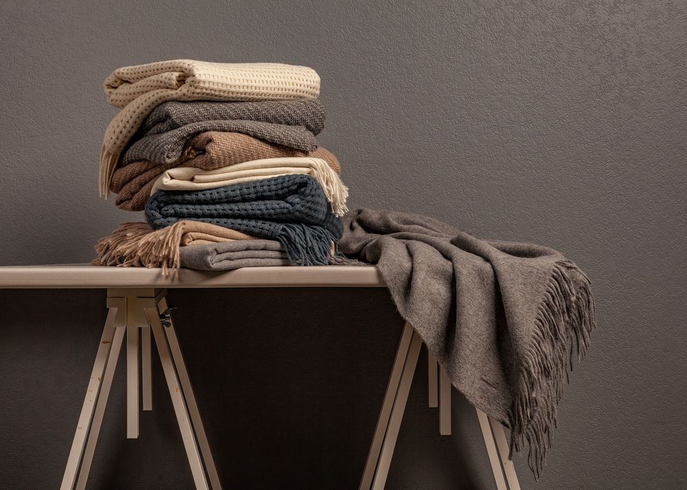 Плед Diagonal, серый / Миниатюра WWW (1000)