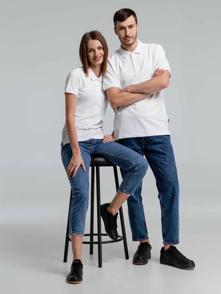 Рубашка поло мужская Neptune, белая / Миниатюра WWW (1000)