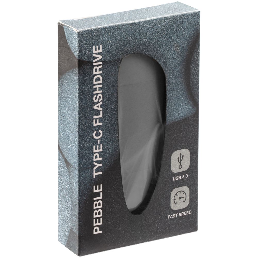 Флешка Pebble Type-C, USB 3.0, серая, 32 Гб / Миниатюра WWW (1000)