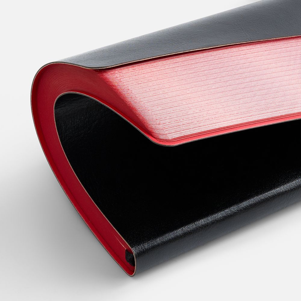 Ежедневник Doppio, недатированный, черный с красным / Миниатюра WWW (1000)