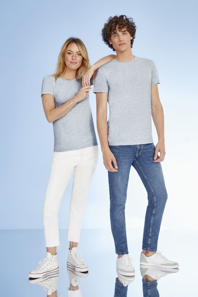 Футболка мужская Regent Fit 150, голубой меланж / Миниатюра WWW (1000)