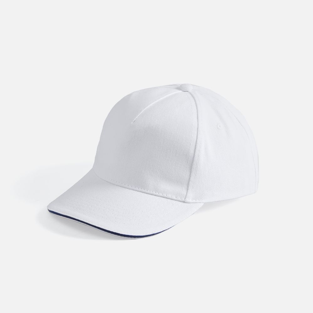 Бейсболка Long Beach, белая с темно-синим / Миниатюра WWW (1000)