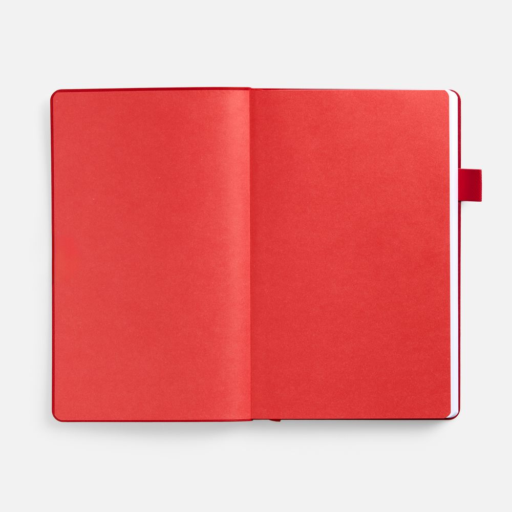 Ежедневник White Shall, недатированный, бело-красный / Миниатюра WWW (1000)