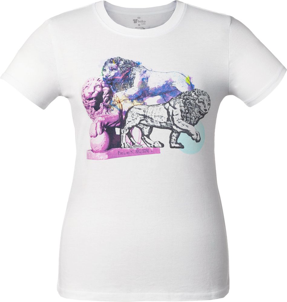 Футболка LionMe, женская, белая / Миниатюра WWW (1000)