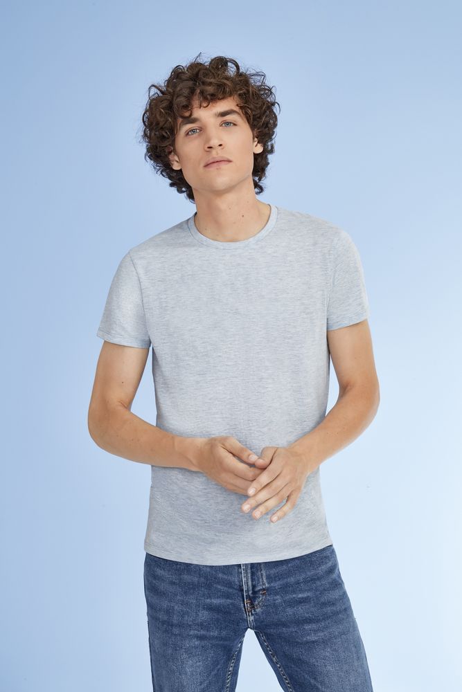 Футболка мужская Regent Fit 150, голубой меланж / Миниатюра WWW (1000)