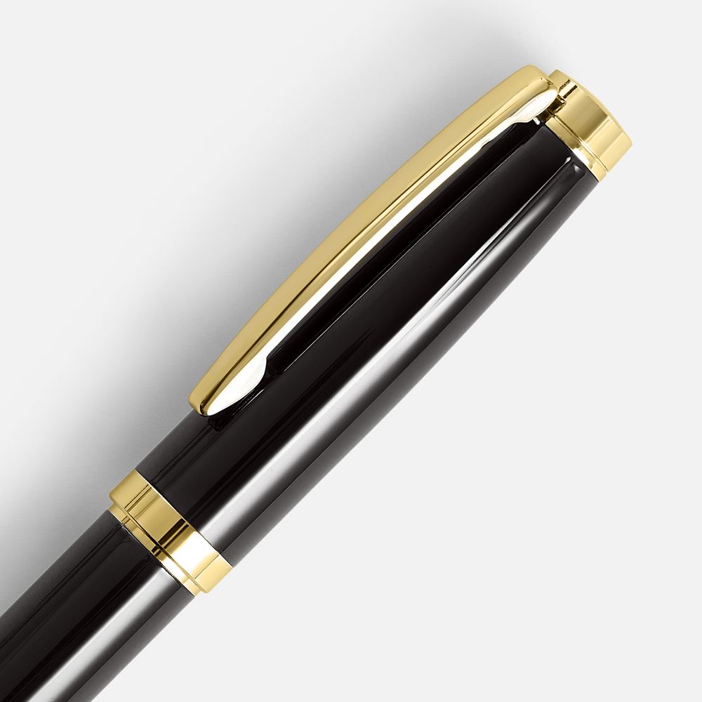 Ручка шариковая Letra Gold, глянцевая, черная / Миниатюра WWW (1000)
