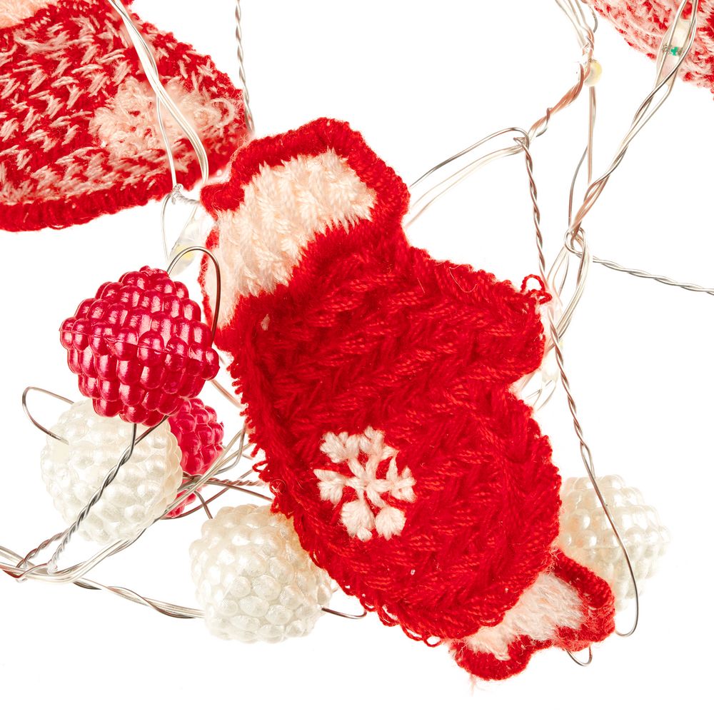 Гирлянда Merry Mittens, красная / Миниатюра WWW (1000)