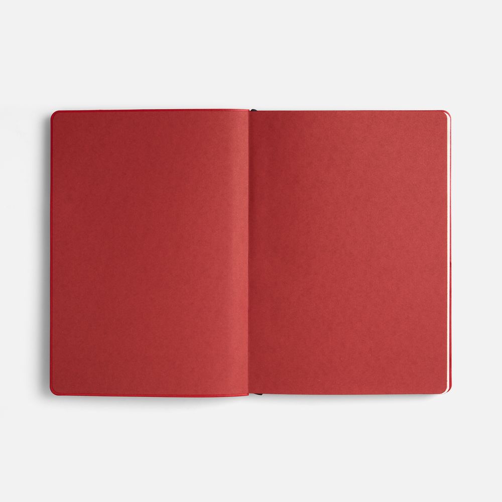 Ежедневник Doppio, недатированный, черный с красным / Миниатюра WWW (1000)