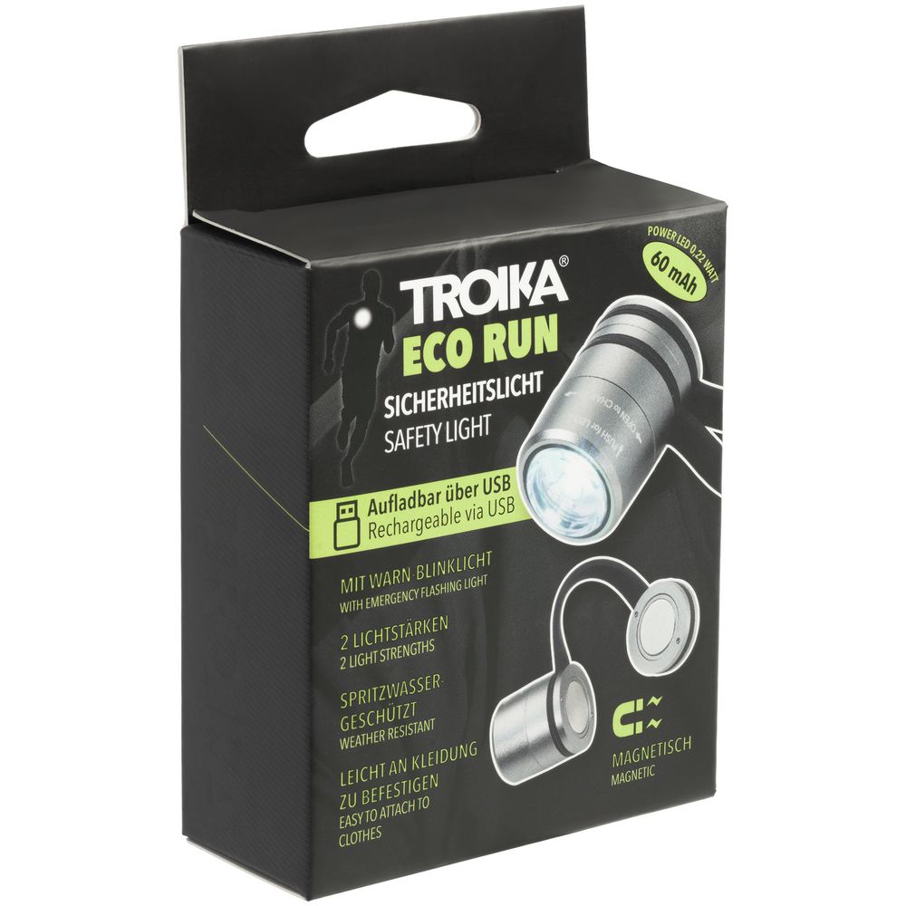 Фонарик Eco Run, серебристый / Миниатюра WWW (1000)