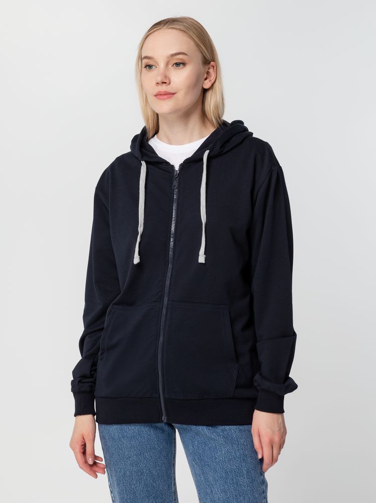 Толстовка на молнии с капюшоном Unit Siverga, темно-синяя / Миниатюра WWW (1000)