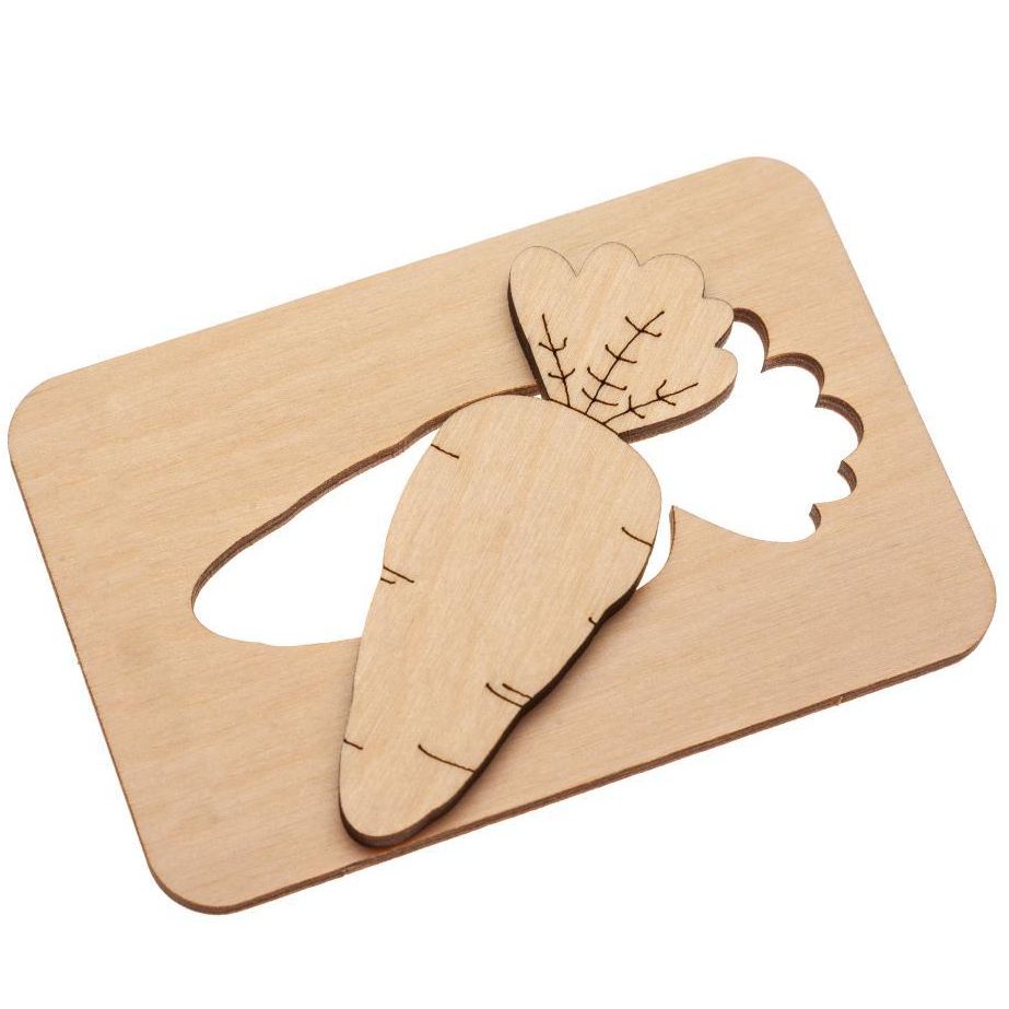 Карточки-раскраски Wood Games, овощи / Миниатюра WWW (1000)