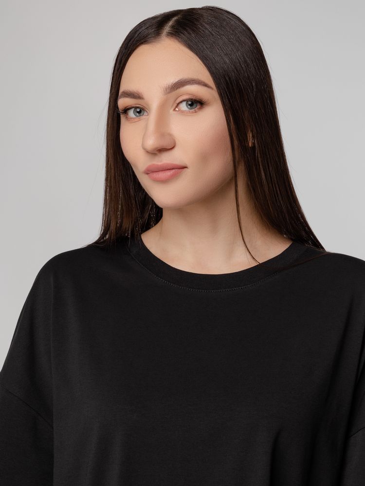 Футболка унисекс оверсайз Crosstown, черная / Миниатюра WWW (1000)