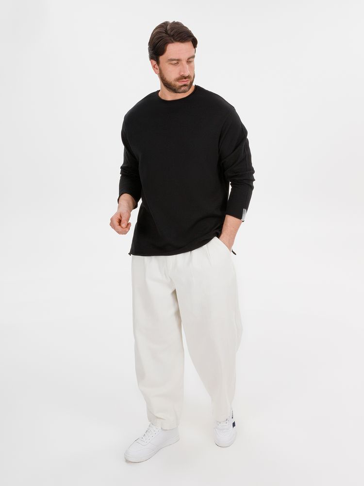 Лонгслив унисекс Siluetti Fuori, черный / Миниатюра WWW (1000)