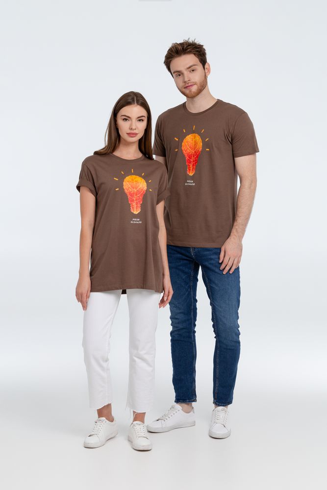 Футболка «Осенило», шоколадно-коричневая / Миниатюра WWW (1000)