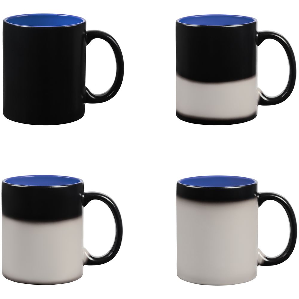 Кружка-хамелеон On Display, матовая, черная со светло-синим / Миниатюра WWW (1000)