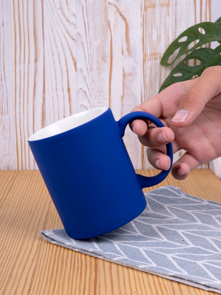 Кружка Promo Soft c покрытием софт-тач, синяя / Миниатюра WWW (1000)