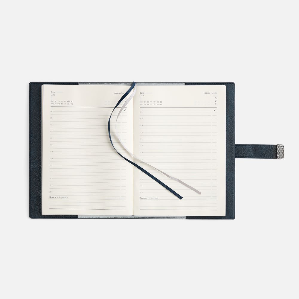 Ежедневник Repute, недатированный, синий / Миниатюра WWW (1000)