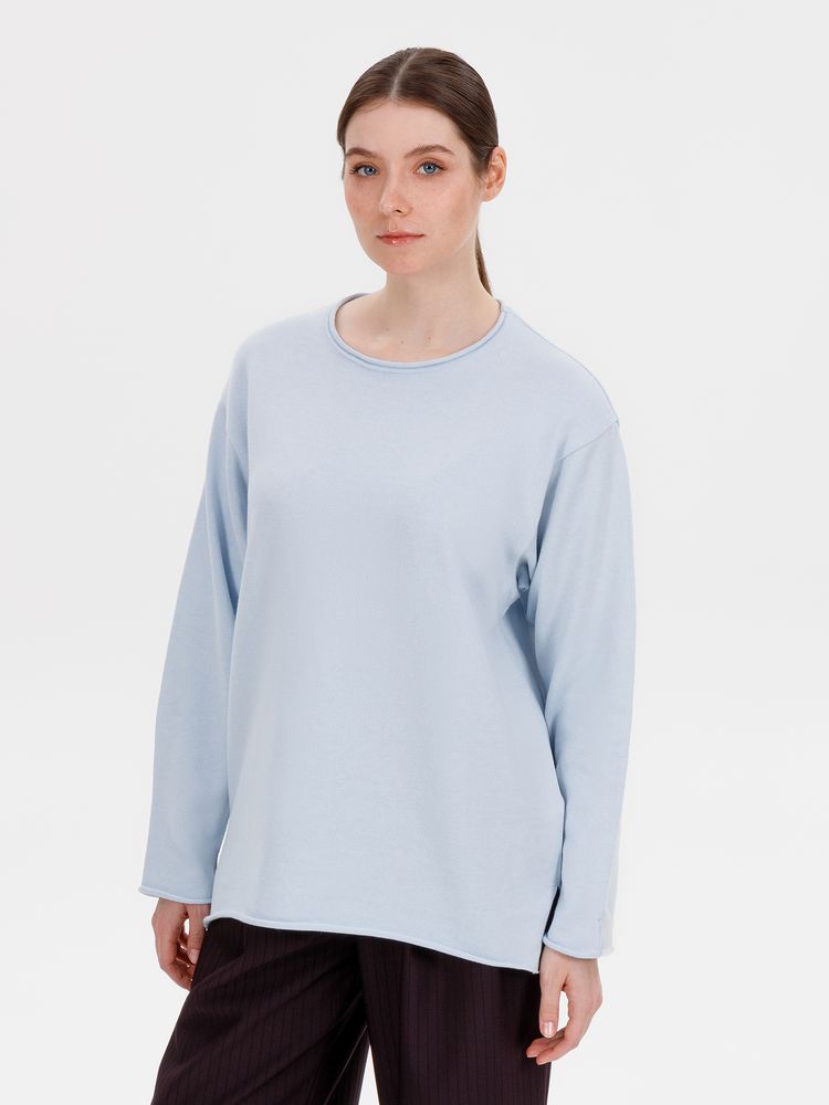 Лонгслив унисекс Siluetti Fuori, светло-голубой / Миниатюра WWW (1000)