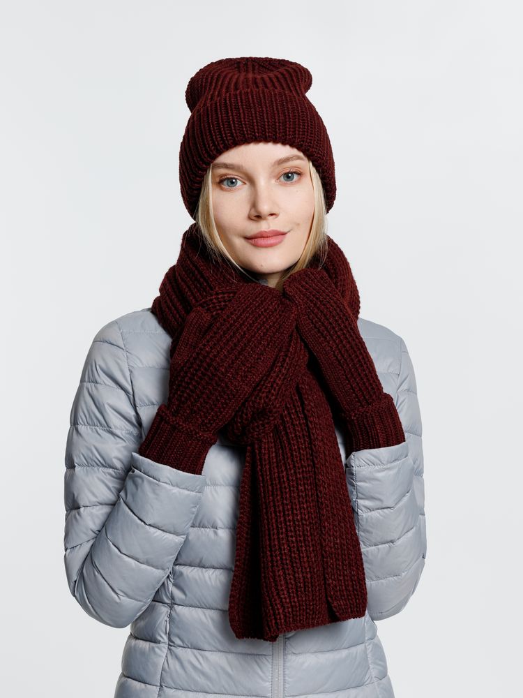 Варежки Nordkyn, бордовые / Миниатюра WWW (1000)