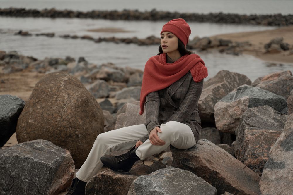 Шапка Greta, красная (коралловая) / Миниатюра WWW (1000)