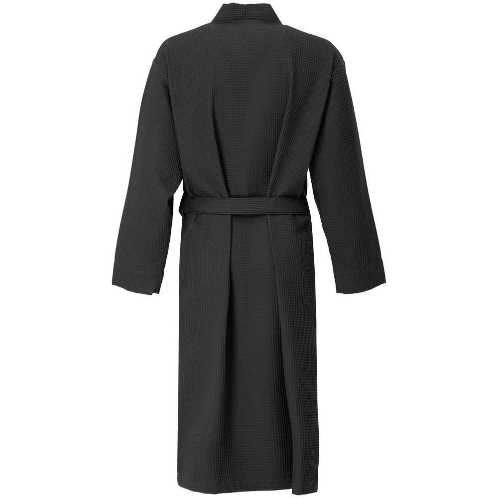 Халат вафельный Kimono, черный / Миниатюра WWW (1000)