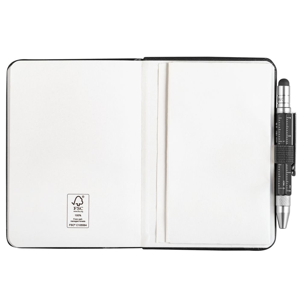 Блокнот Lilipad с ручкой Liliput, черный / Миниатюра WWW (1000)