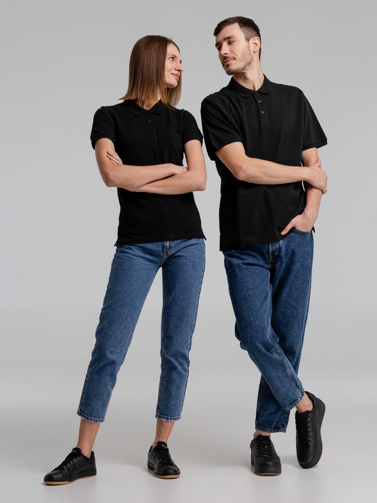 Рубашка поло женская Neptune, черная / Миниатюра WWW (1000)