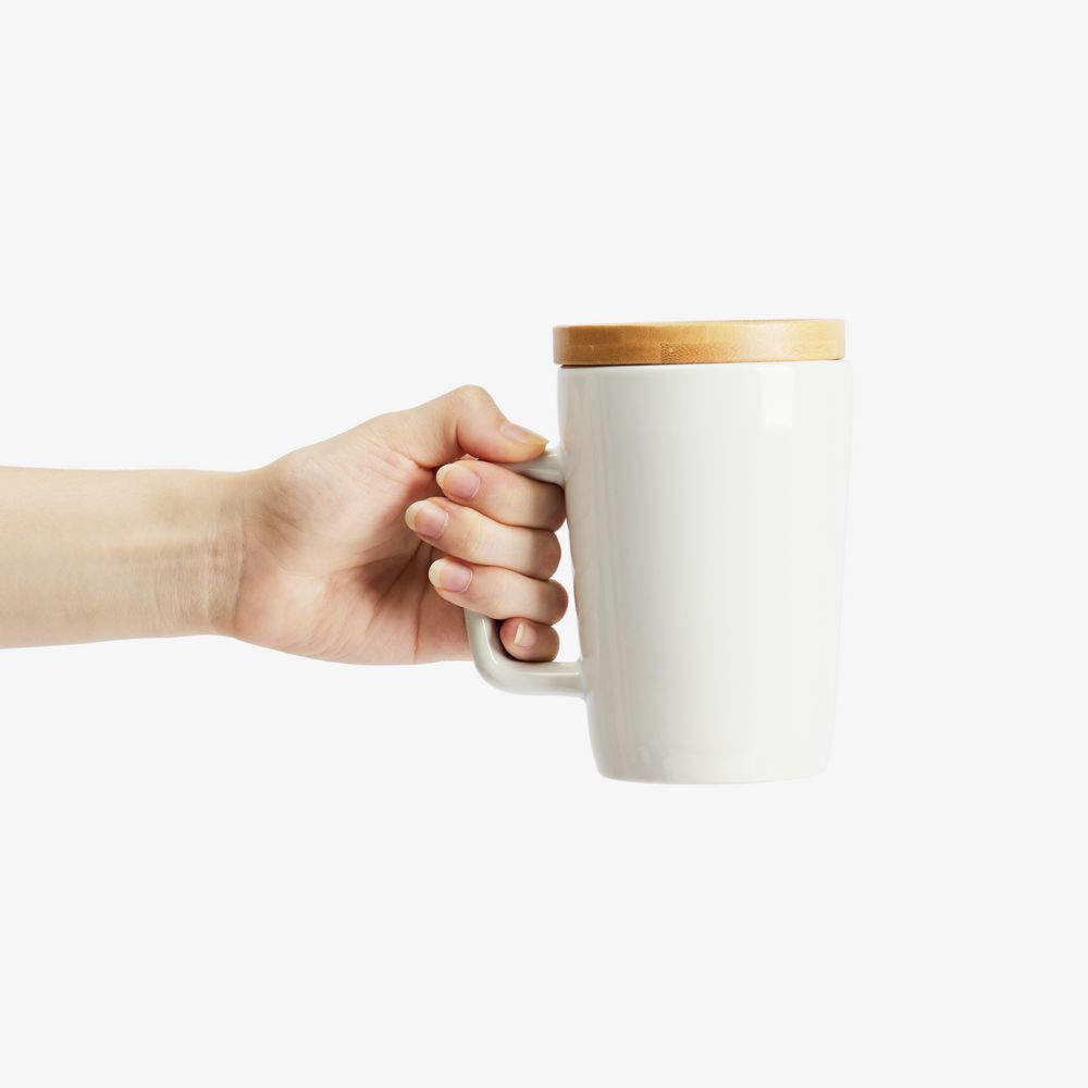 Кружка Vierra с крышкой-костером, белая / Миниатюра WWW (1000)