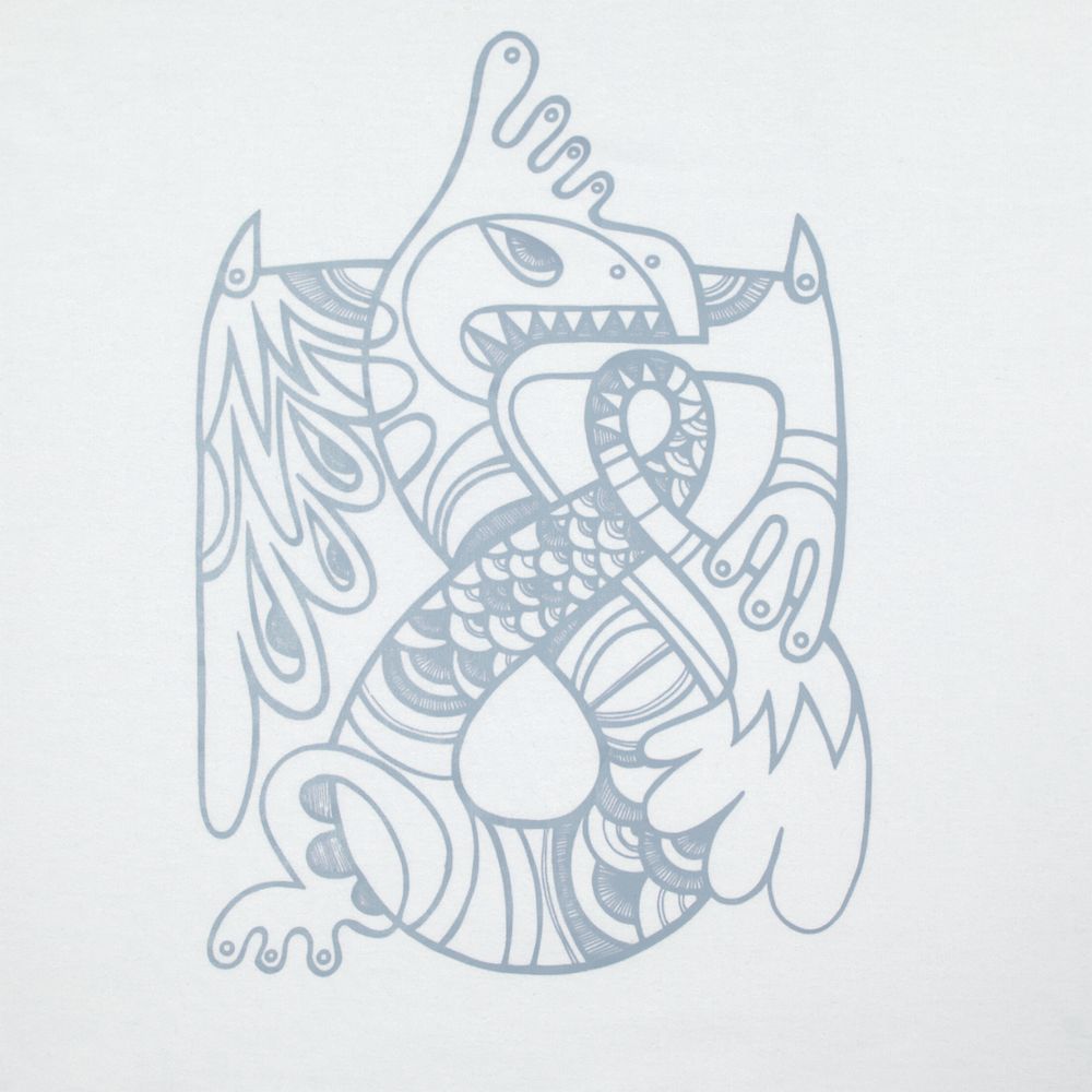 Толстовка «Кетцалькоатль», белая / Миниатюра WWW (1000)