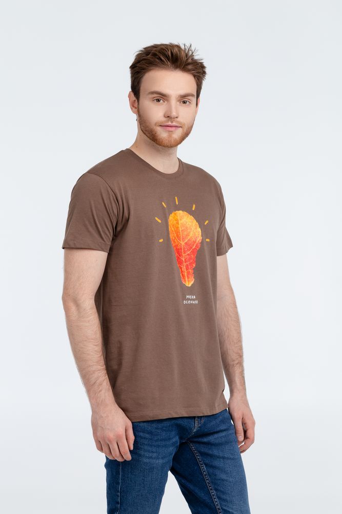 Футболка «Осенило», шоколадно-коричневая / Миниатюра WWW (1000)