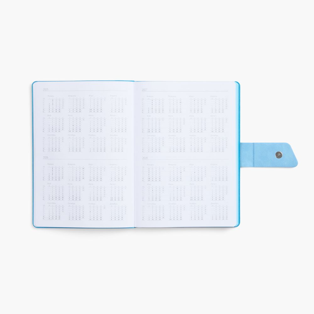 Ежедневник Boom, недатированный, черный с голубым / Миниатюра WWW (1000)