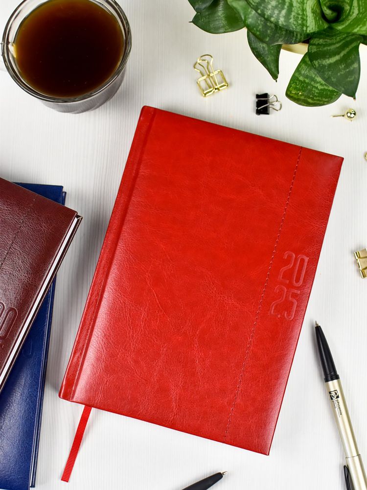 Ежедневник Baza, датированный, красный / Миниатюра WWW (1000)