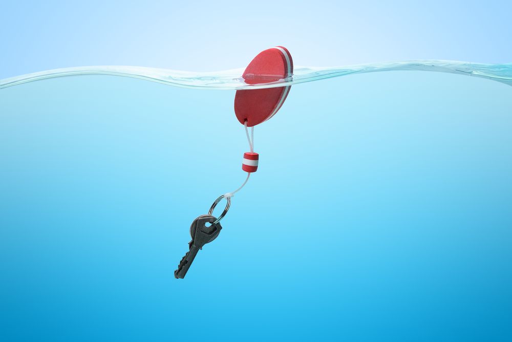 Непотопляемый брелок Soke, красный / Миниатюра WWW (1000)