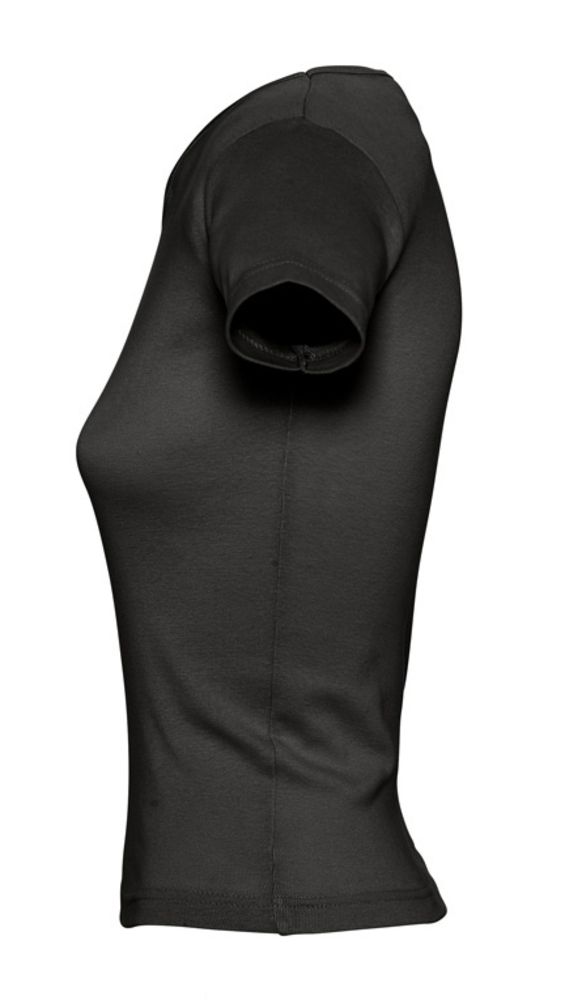 Футболка женская Lady 220 с V-образным вырезом, черная / Миниатюра WWW (1000)